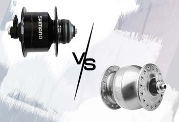 Vergleich: Shimano Deore DH-3N72 vs. SON 28 Nabendynamo mit Hohlachse für Felgenbremse